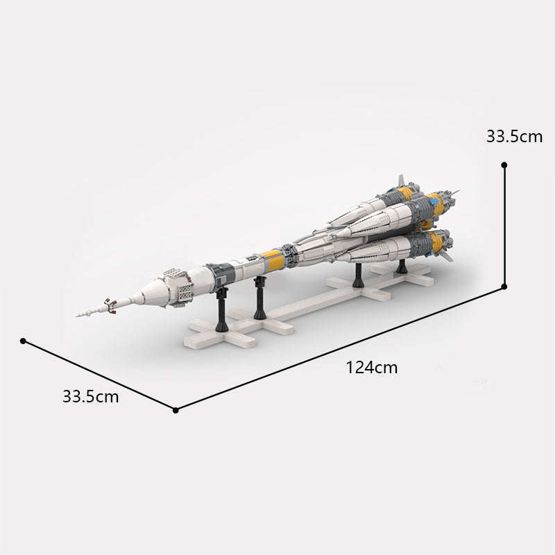 Russian Soyuz-FG Rocket Building Kit | LEGO-Compatible MOC - 4