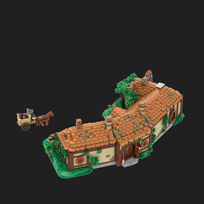 Rustic Fantasy Village Inn MOC Tavern Architecture Building Kit - 3