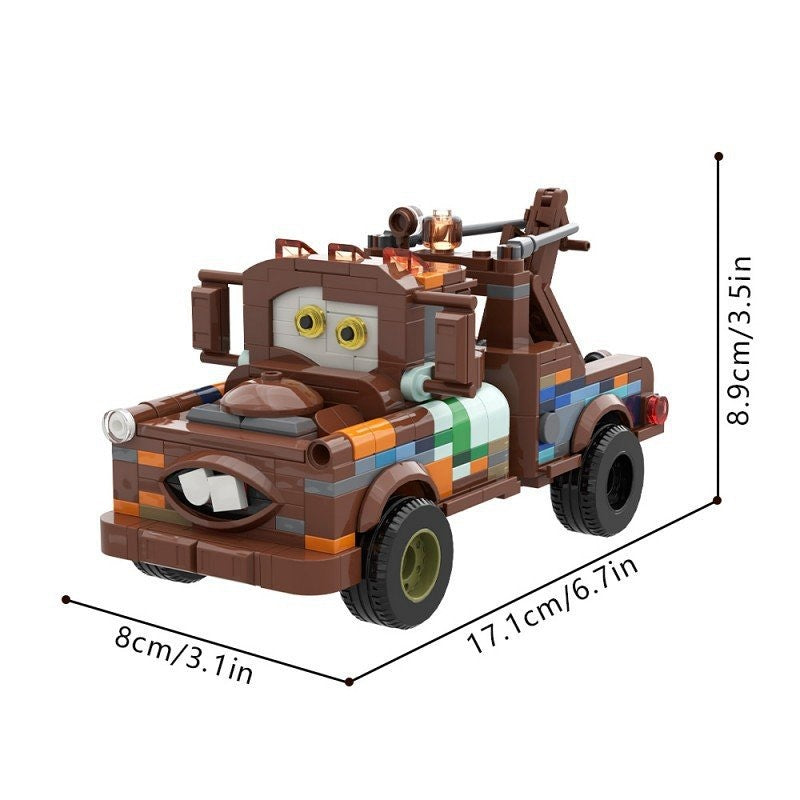 Rusty Vintage Tow Truck MOC Building Kit | Cartoon Recovery Vehicle Model - 6
