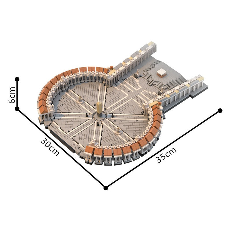 Saint Peter's Square MOC 1:800 Scale Historic Architecture Building Kit - 5