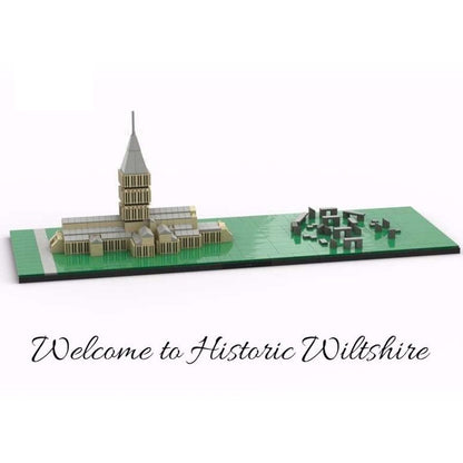 Salisbury Cathedral & Stone Henge Architecture Building Kit | LEGO-Compatible MOC - 2
