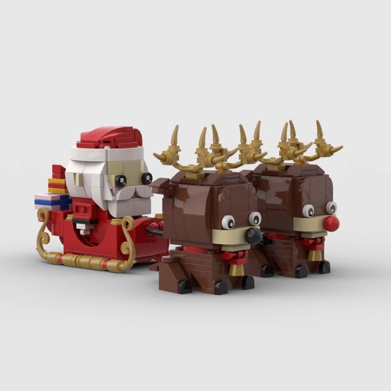 Santa Claus And Elk Cube Character MOC Building Kit | Christmas Figure - 2