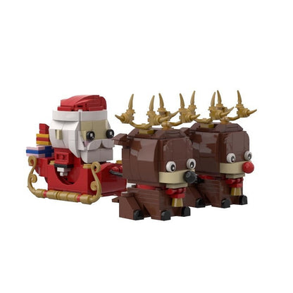 Santa Claus And Elk Cube Character MOC Building Kit | Christmas Figure - 3