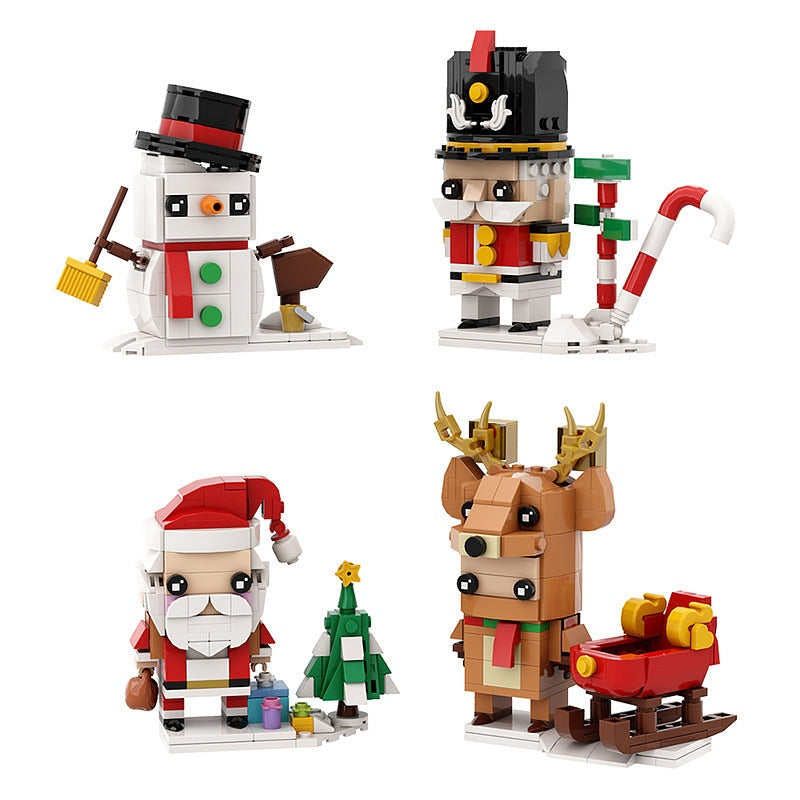 Santa Claus Cube Character MOC Building Kit | Christmas Display Figure - 3