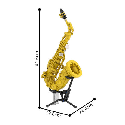 Saxophone MOC Building Kit | Detailed Musical Instrument Display Model - 5