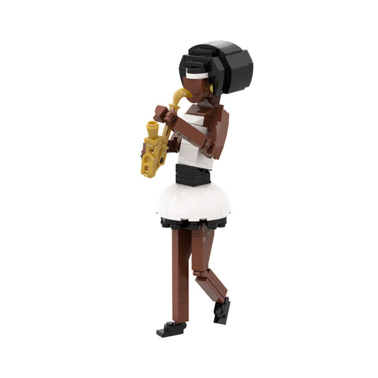 Saxophone Player Building Kit | LEGO-Compatible MOC - 1