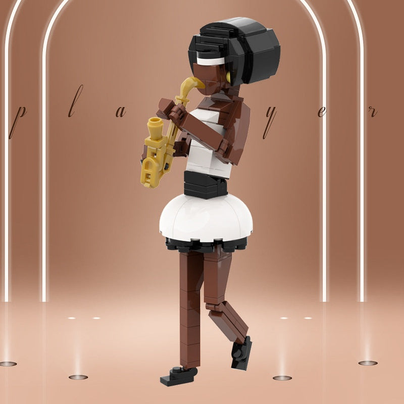 Saxophone Player MOC Building Kit | Musician Display Figure Model - 2