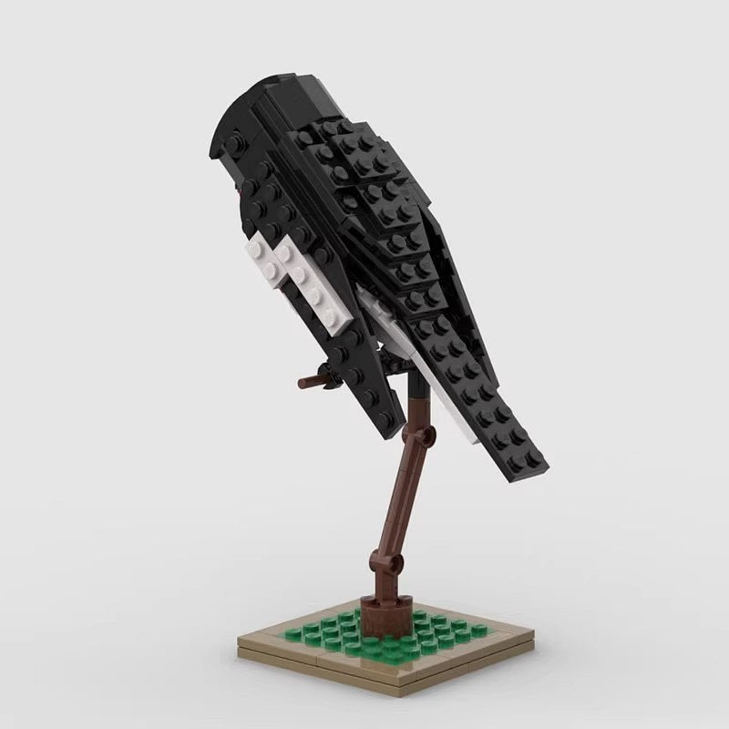 Scarlet Robin Bird MOC Animal Model Building Kit - 3