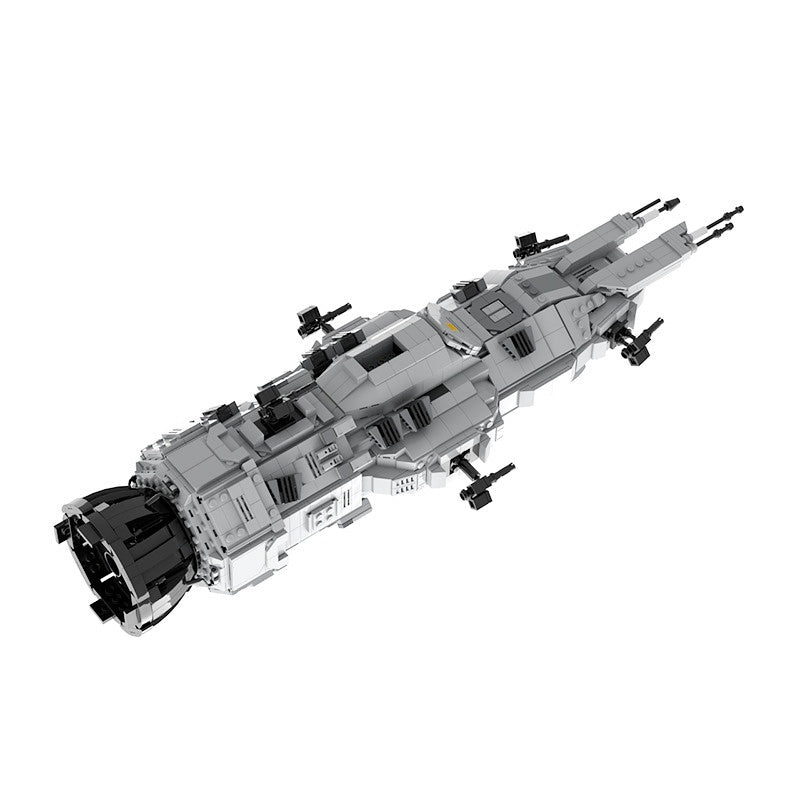 Sci-Fi Corvette Space Gunship Building Kit | Mid Scale LEGO-Compatible MOC - 1