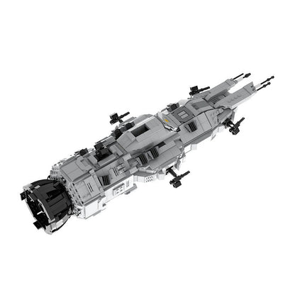 Sci-Fi Corvette Space Gunship Building Kit | Mid Scale LEGO-Compatible MOC - 1