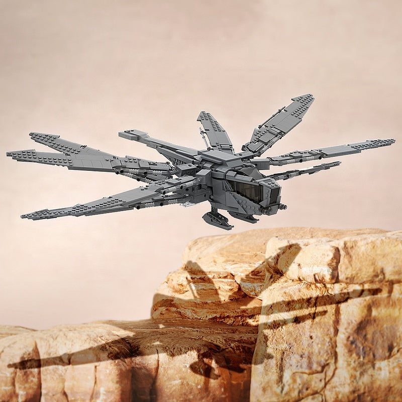 Sci-Fi Desert Ornithopter MOC Building Kit | Futuristic Aircraft Model - 3