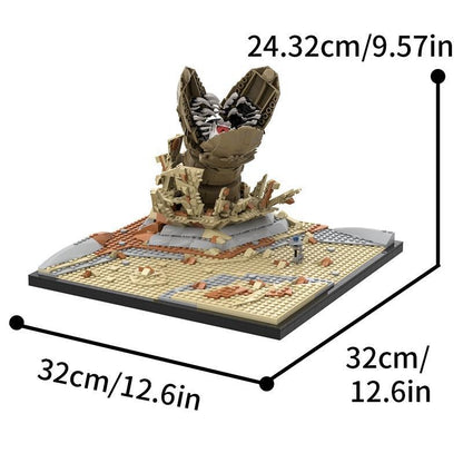 Sci-Fi Desert Sandworm Diorama MOCBuilding Kit | LEGO-Compatible MOC - 1
