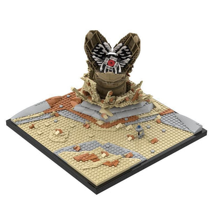 Sci-Fi Desert Sandworm Diorama MOCBuilding Kit | LEGO-Compatible MOC - 2