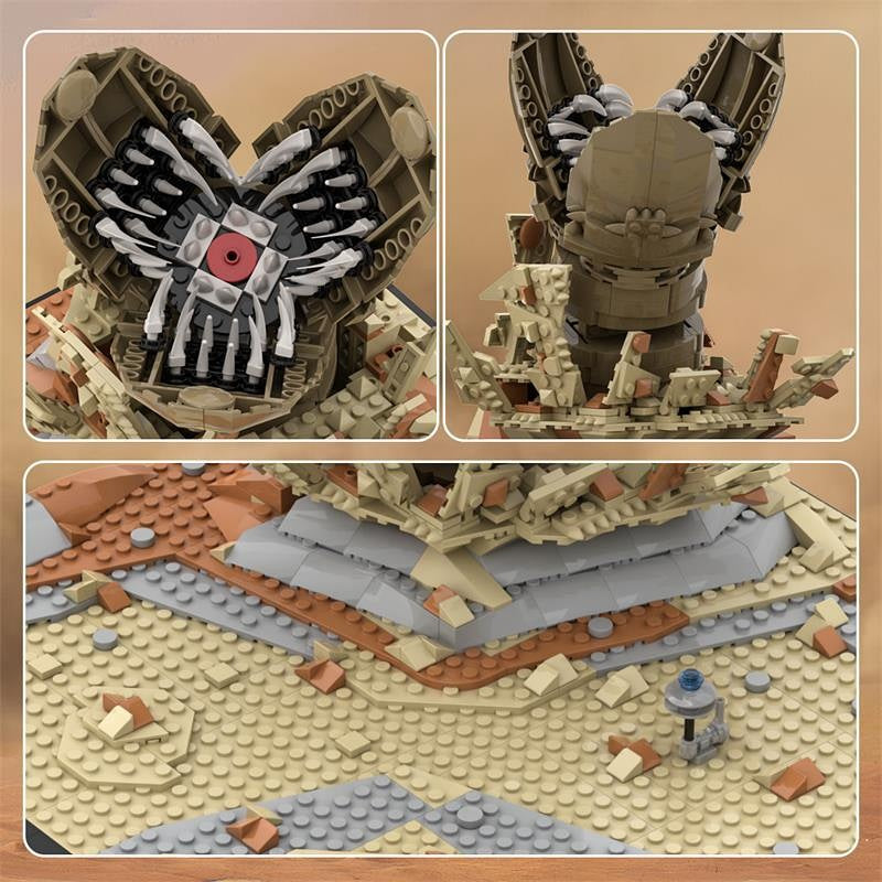 Sci-Fi Desert Sandworm Diorama MOCBuilding Kit | LEGO-Compatible MOC - 5