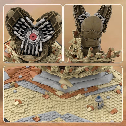 Sci-Fi Desert Sandworm Diorama MOCBuilding Kit | LEGO-Compatible MOC - 5