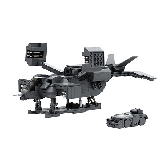 Sci-Fi Dropship MOC Building Kit | Futuristic Transport Vehicle Model - 5