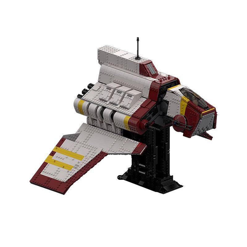 Sci-Fi Galactic Attack Shuttle Space Transport Building Kit | LEGO-Compatible MOC - 1