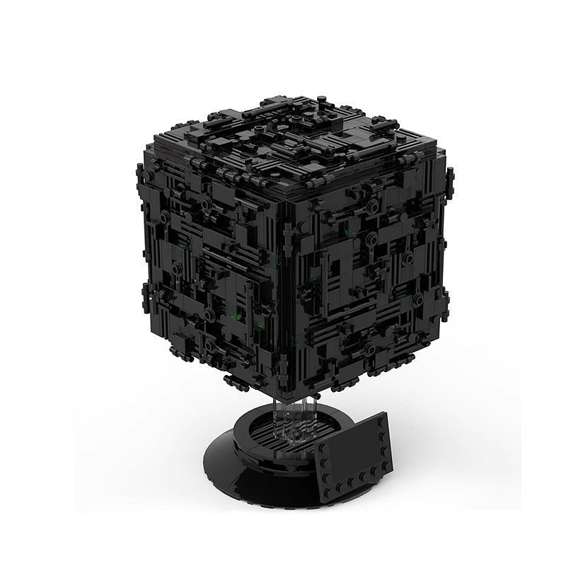Sci-Fi Galactic Cyber Cube MOC Building Kit | Futuristic Display Model - 1