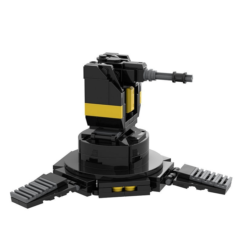 Sci-Fi Gatling Sentry Turret MOC Building Kit | Futuristic Defense Model - 1