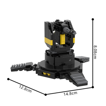 Sci-Fi Gatling Sentry Turret MOC Building Kit | Futuristic Defense Model - 4