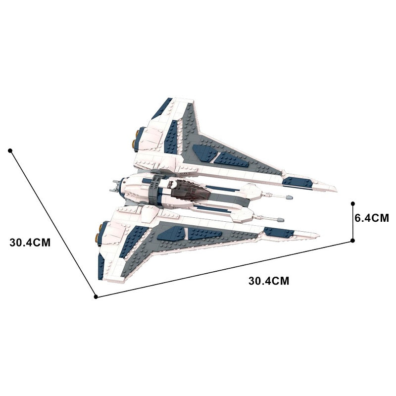 Sci-Fi Gauntlet Starfighter Building Kit | LEGO-Compatible MOC - 1