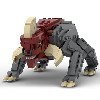 Sci-Fi Gladiator Arena Horned Beast Building Kit | LEGO-Compatible MOC - 1