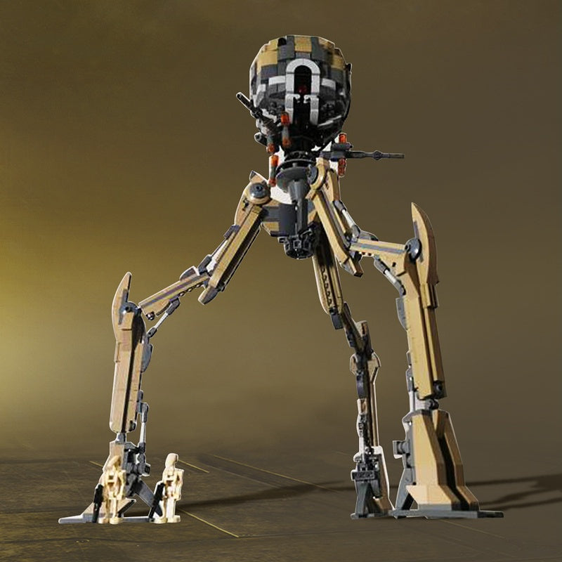 Sci-Fi Heavy Artillery Tri-Walker Building Kit | LEGO-Compatible MOC - 1