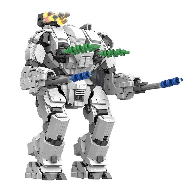 Sci-Fi Heavy Combat Mech MOC Building Kit | Futuristic Battle Robot - 5