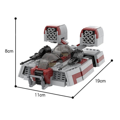 Sci-Fi Hover Speeder Tank MOC Building Kit | Futuristic Vehicle Model - 5
