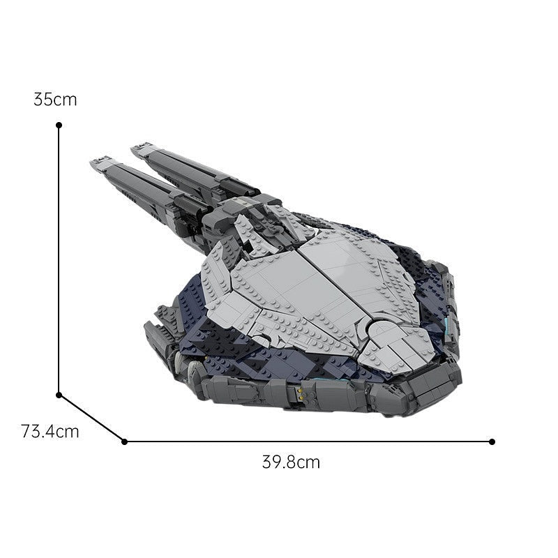 Sci-Fi Landing Craft Dropship MOC Building Kit | Futuristic Spacecraft - 5