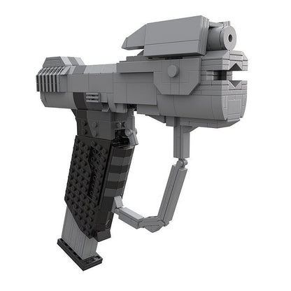 Sci-Fi Magnum Sidearm 1:1 Scale MOC Building Kit | Futuristic Hand Weapon Model - 2