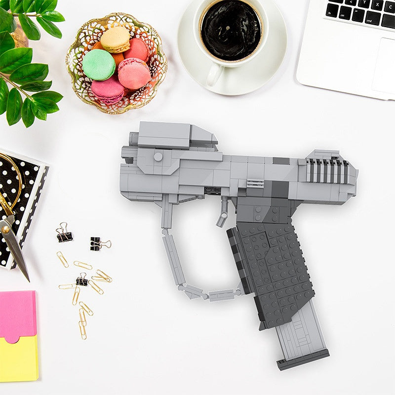 Sci-Fi  Magnum Sidearm Life Size Building Kit | LEGO-Compatible MOC - 2