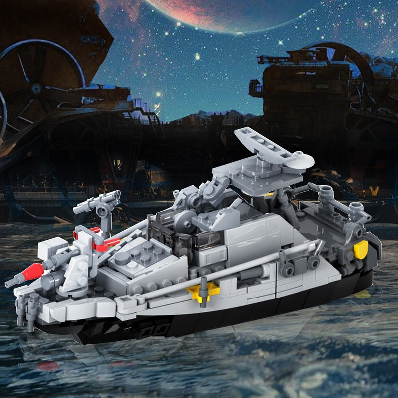 Sci-Fi Marine Amphibious Hunter Command Ship Building Kit | LEGO-Compatible MOC - 2