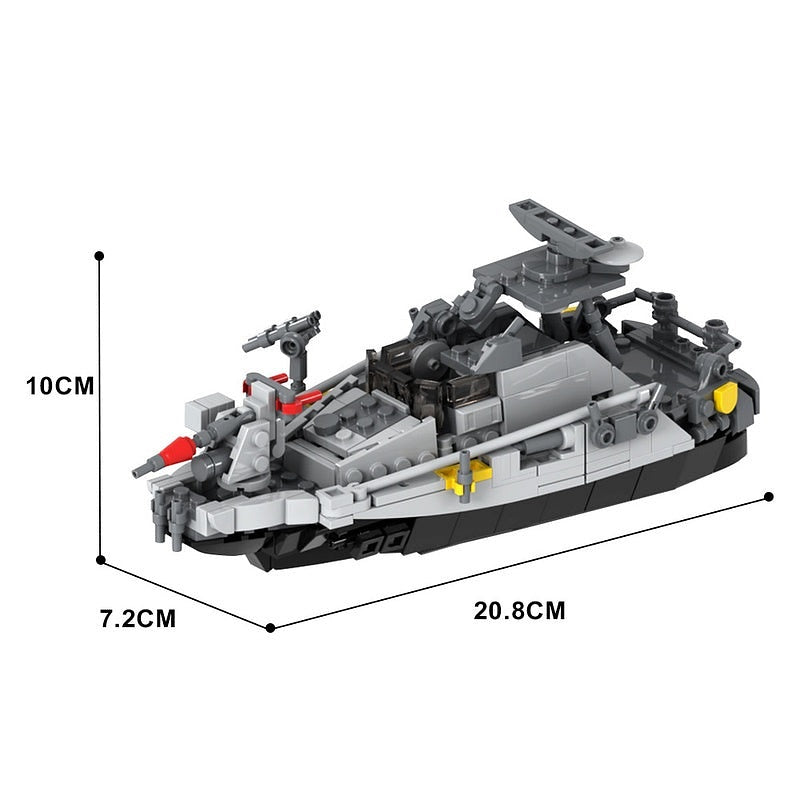 Sci-Fi Marine Amphibious Hunter MOC Command Ship Building Kit - 4