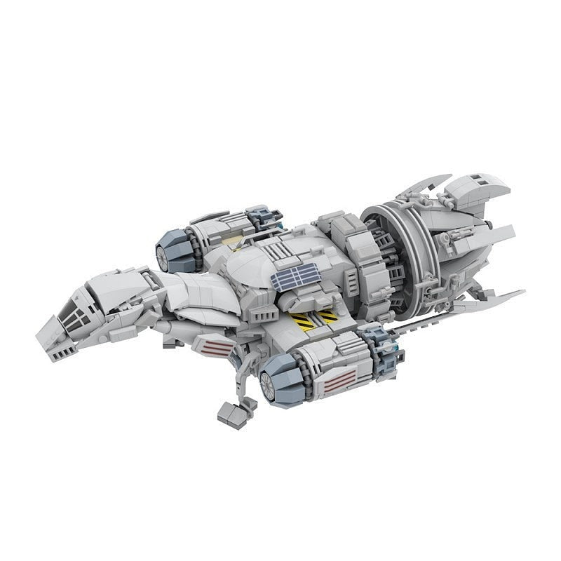Sci-Fi Mid-Bulk Space Transport MOC Cargo Ship Building Kit - 1