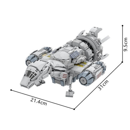 Sci-Fi Mid-Bulk Space Transport MOC Cargo Ship Building Kit - 6