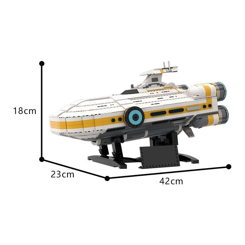 Sci-Fi Ocean Planet Capital Ship MOC Building Kit | Spacecraft Model - 2