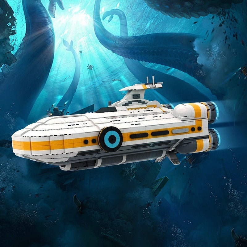 Sci-Fi Ocean Planet Capital Ship MOC Building Kit | Spacecraft Model - 3