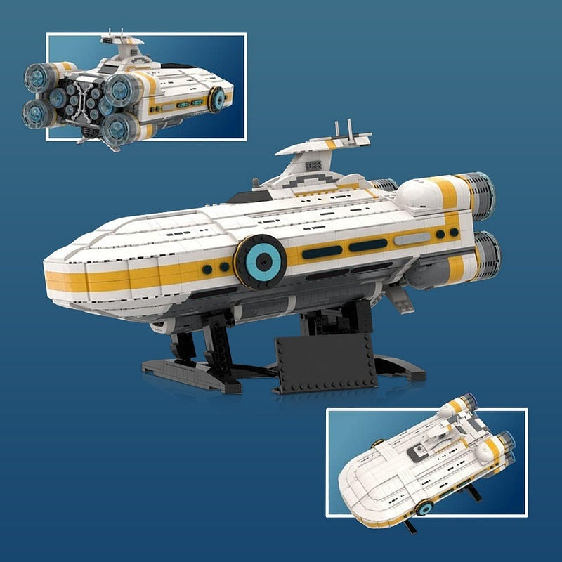 Sci-Fi Ocean Planet Capital Ship MOC Building Kit | Spacecraft Model - 4