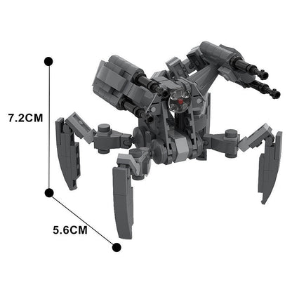 Sci-Fi Shielded Combat Droid MOC Building Kit | Armored Robot Model - 3