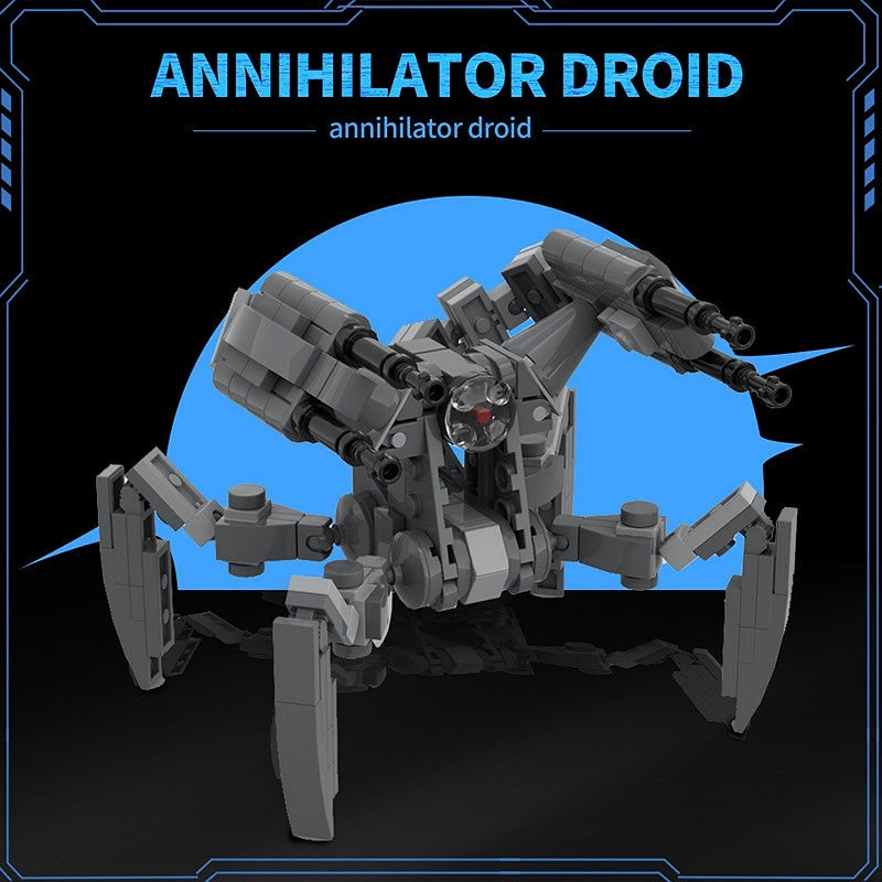 Sci-Fi Shielded Combat Droid MOC Building Kit | Armored Robot Model - 4