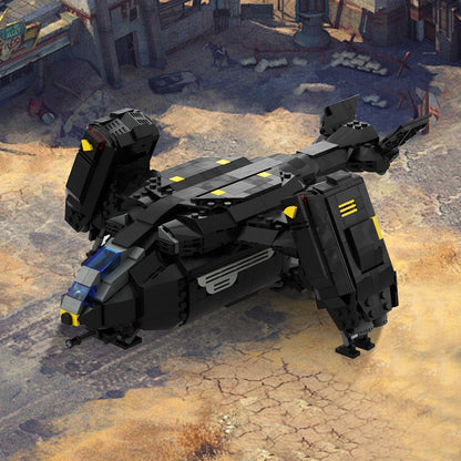 Sci-Fi Space Transport Extraction Shuttle Building Kit | Compatible MOC - 1