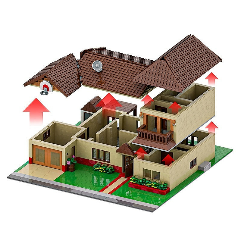 Sci-Fi Suburban Family House MOC Building Kit | Futuristic Home Model - 7