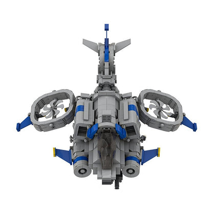 Sci-Fi Tactical Helicopter MOC Building Kit | Futuristic Aircraft Model - 2