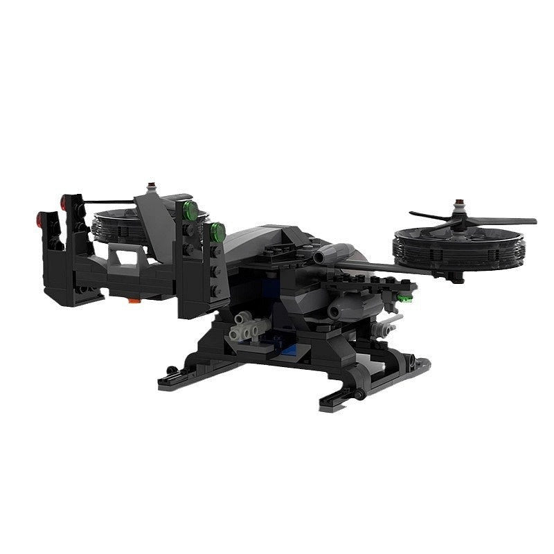 Sci-Fi Twin Rotor Helicopter MOC Building Kit | Futuristic Aircraft Model - 5
