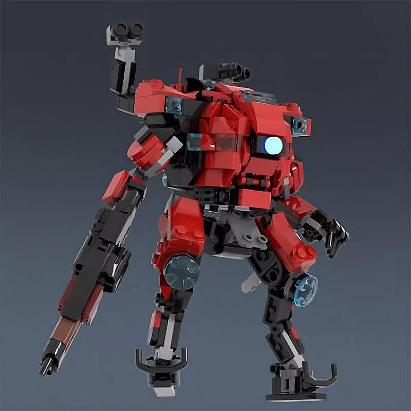 Sci-Fi Vanguard Mecha MOC Building Kit With Pilot Cockpit Robot Model - 4