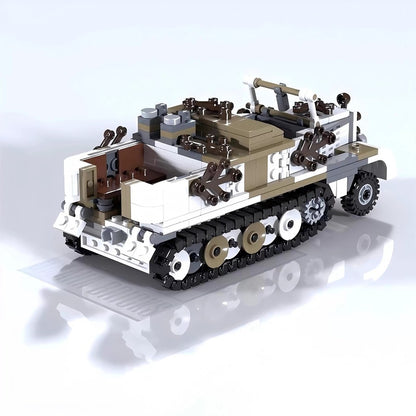 SdKfz 11 Half-Track WWII Armored Vehicle Building Kit | Compatible MOC - 3