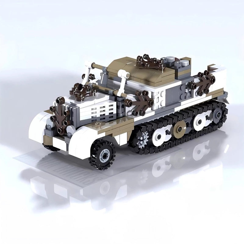 SdKfz 11 Half-Track WWII Armored Vehicle Building Kit | LEGO-Compatible MOC - 2