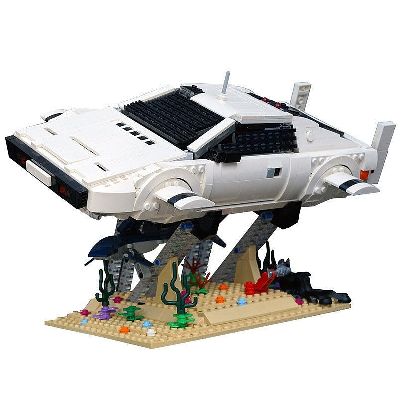Secret Agent Transforming Submarine Sports Car MOC Building Kit - 1