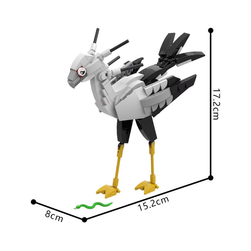 Secretary Bird MOC Building Kit | Wildlife Bird Display Model - 8